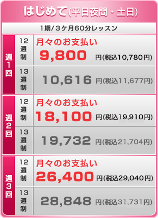 平日夜間・土日