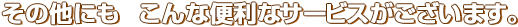 その他にも　こんな便利サービスがございます。